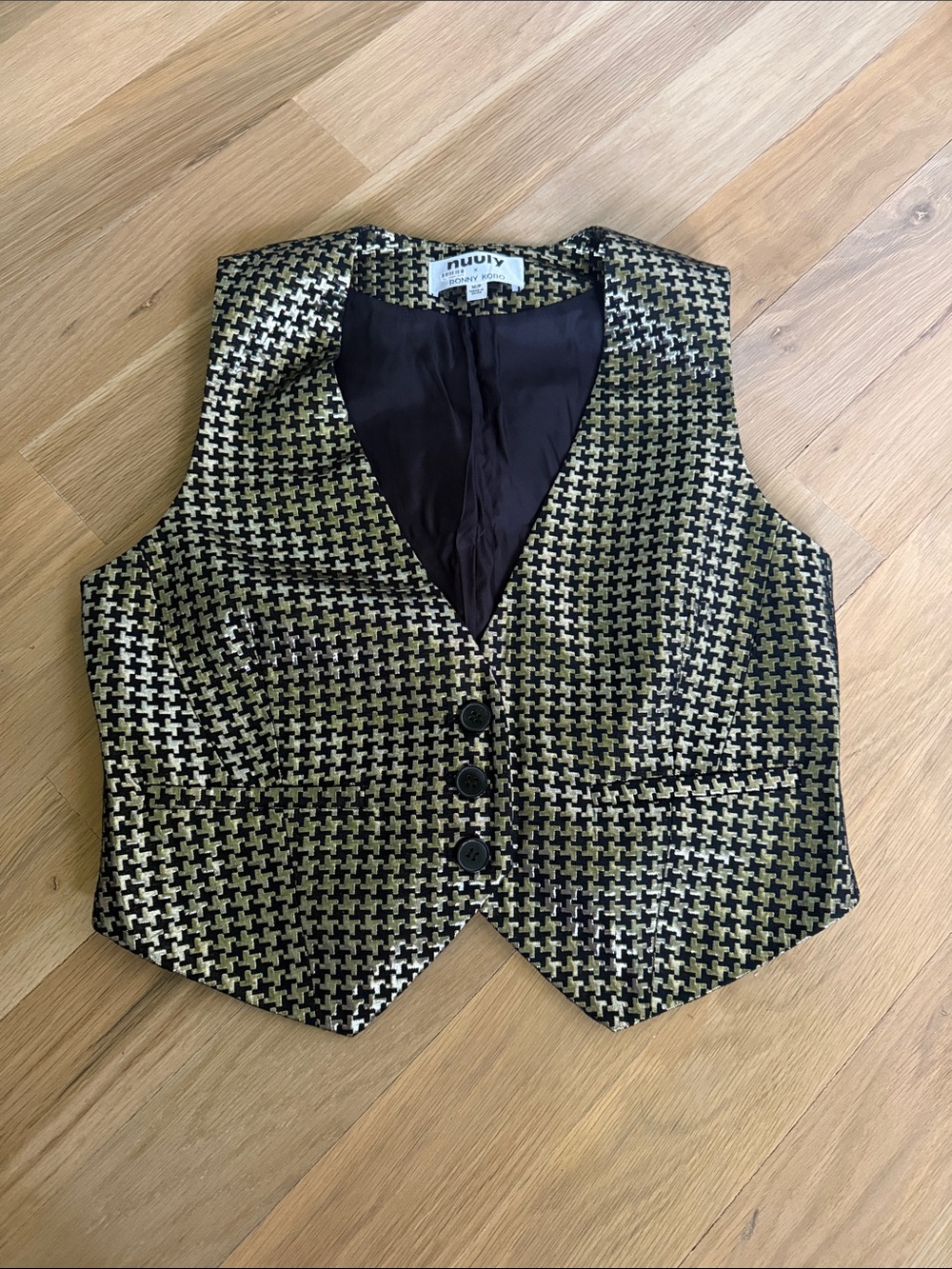 Ronny Kobo Gold and Black Vest